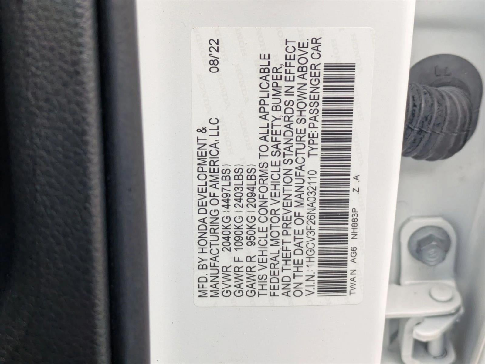 2022 Honda Accord Hybrid Sport Sedan