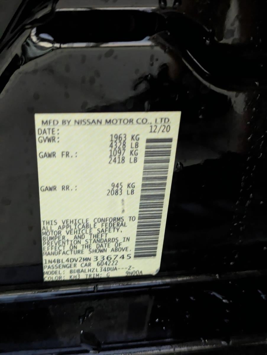 2021 Nissan Altima 2.5 SV Sedan