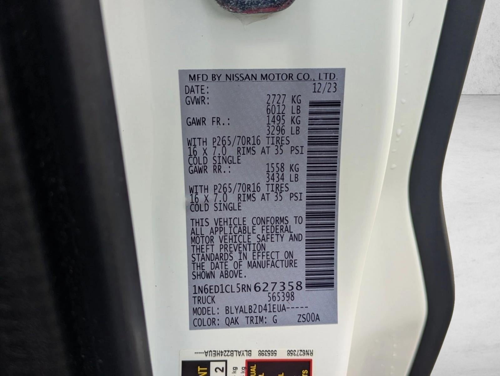 2024 Nissan Frontier King Cab 4x2 SV