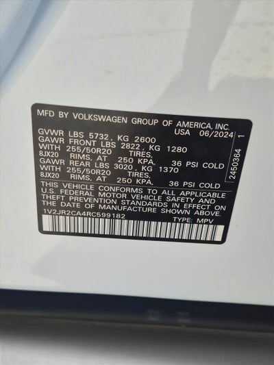 2024 Volkswagen Atlas 2.0T SE w/Technology FWD