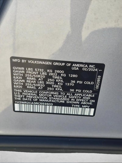 2024 Volkswagen Atlas 2.0T SE w/Technology FWD