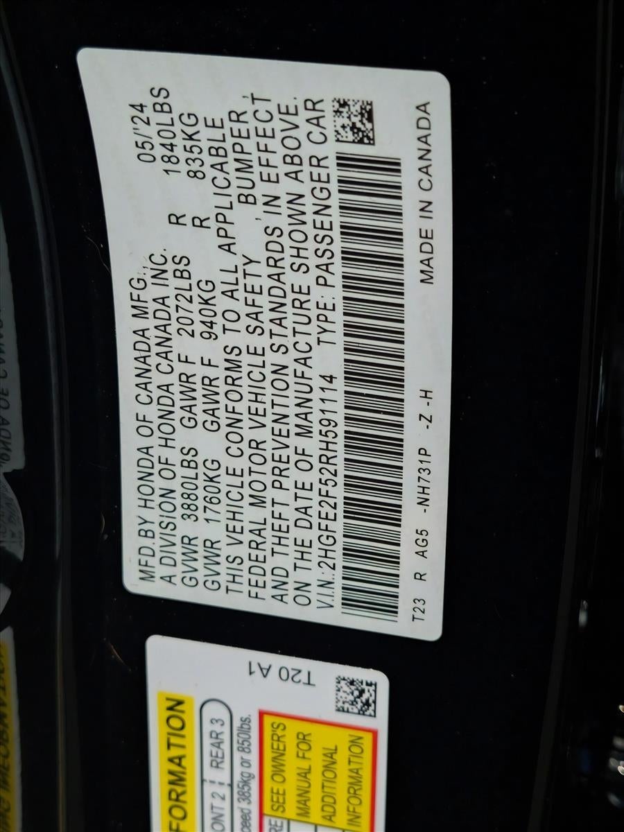 2024 Honda Civic Sedan Sport CVT