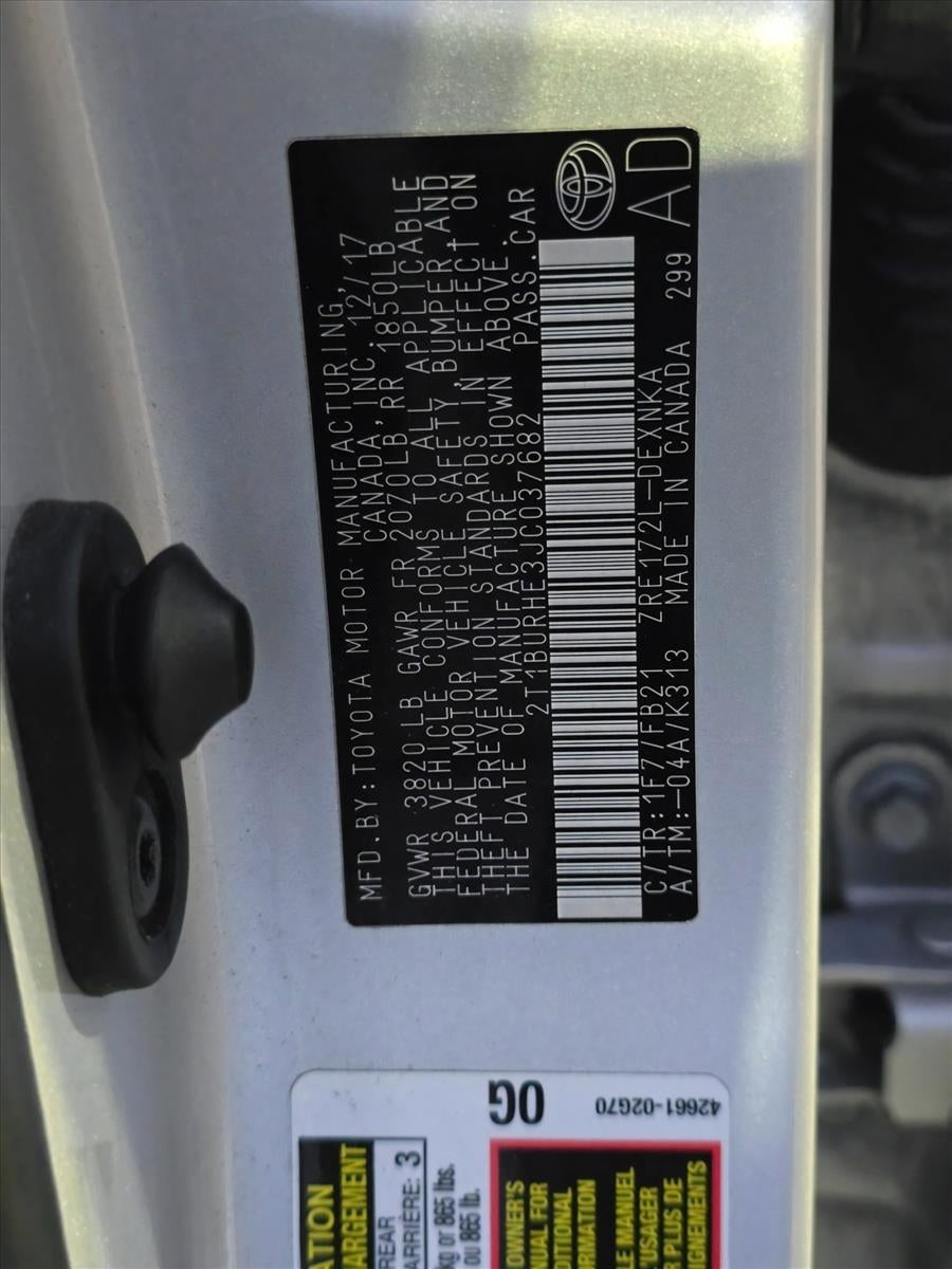 2018 Toyota Corolla LE CVT (Natl)