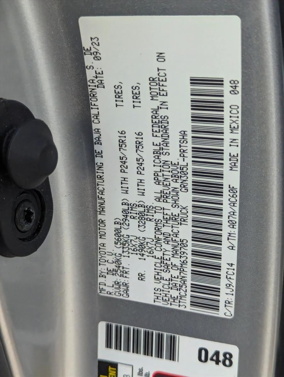 2023 Toyota Tacoma 4WD 4WD SR5 Double Cab 5' Bed V6 AT (GS)
