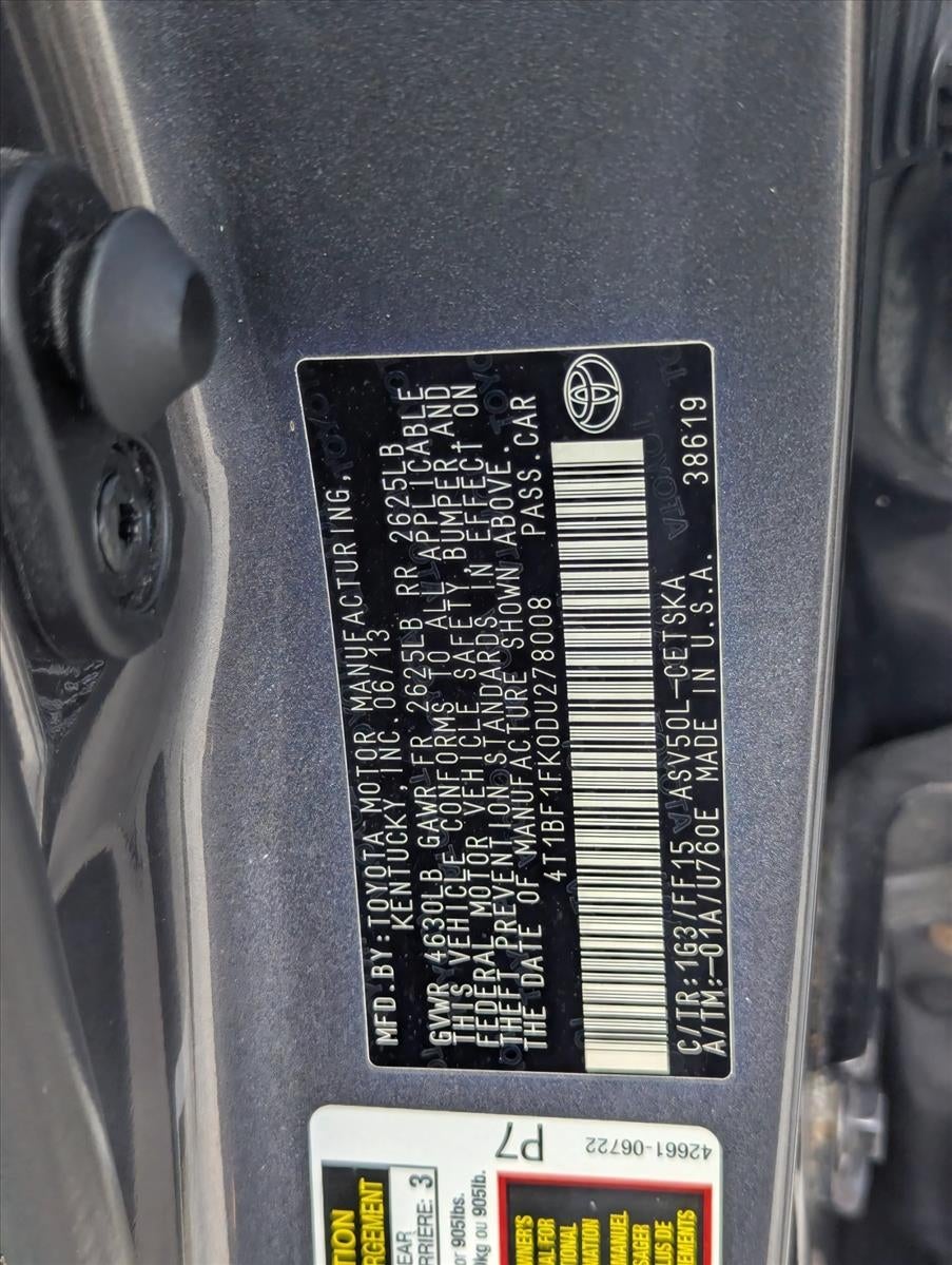 2013 Toyota Camry 4dr Sdn I4 Auto SE (Natl)