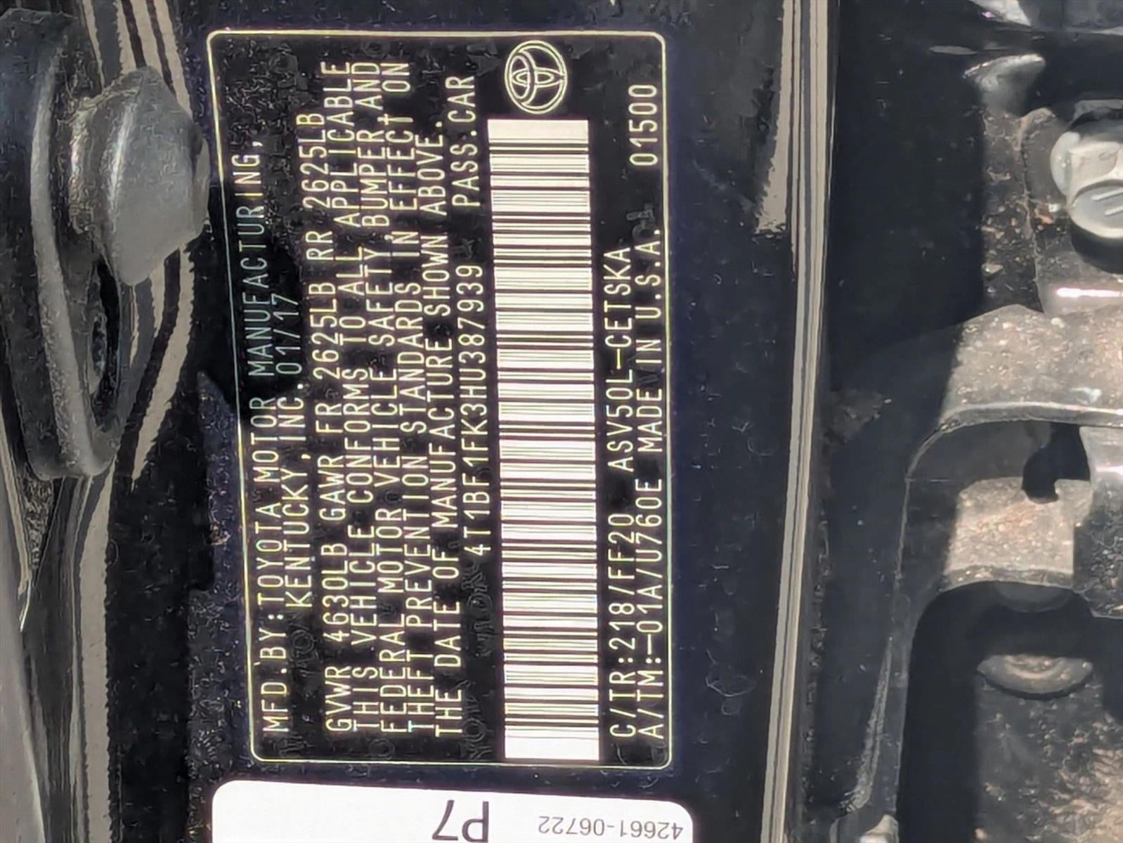 2017 Toyota Camry SE Auto (SE)