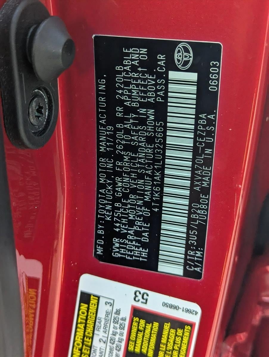 2020 Toyota Camry XSE Auto (Natl)