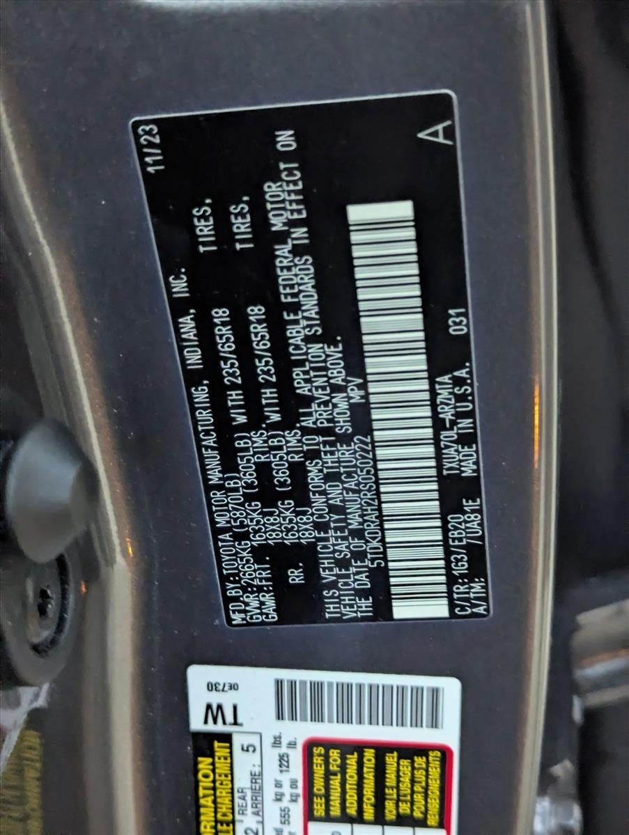 2024 Toyota Highlander XLE FWD (Natl)