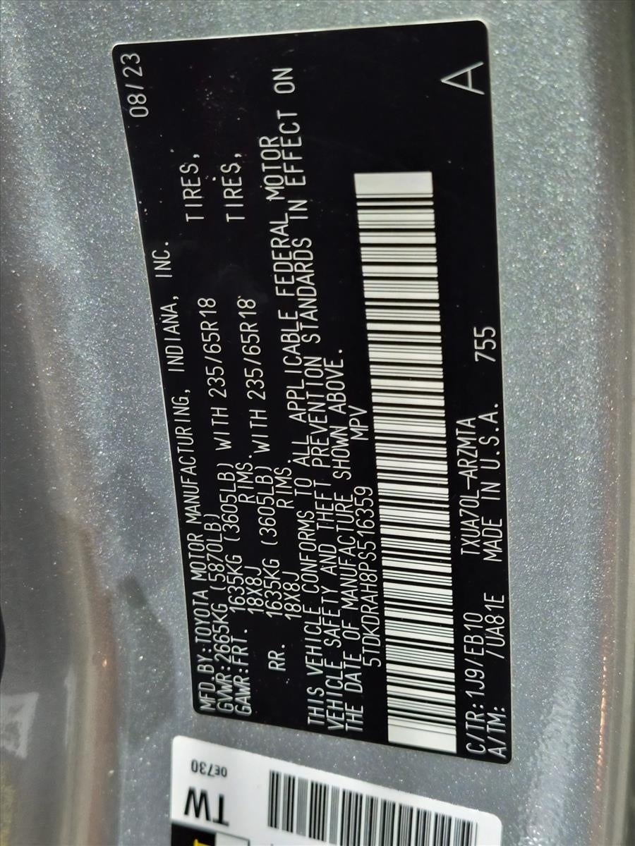 2023 Toyota Highlander XLE FWD (Natl)