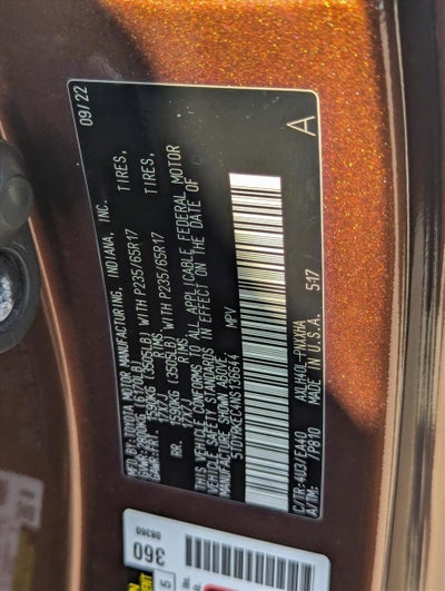 2022 Toyota Sienna XLE FWD 7-Passenger (Natl)