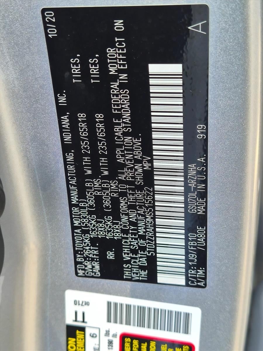 2021 Toyota Highlander LE FWD (GS)