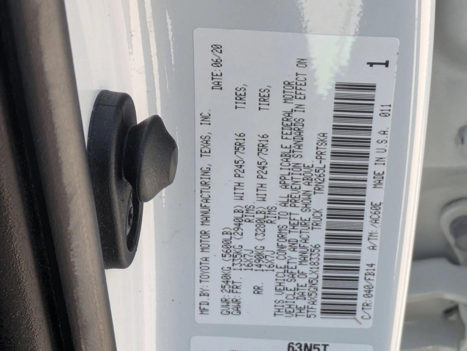 2020 Toyota Tacoma 2WD 2WD SR Double Cab 5' Bed I4 AT (GS)