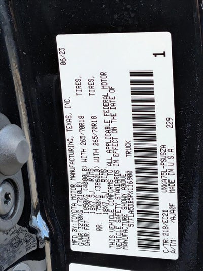 2023 Toyota Tundra 4WD 4WD SR5 CrewMax 5.5' Bed (SE)