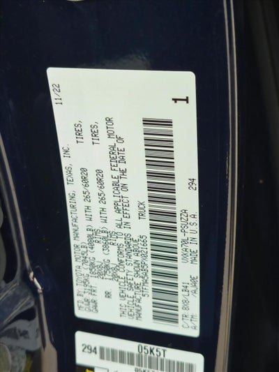 2023 Toyota Tundra 2WD 2WD 1794 Edition CrewMax 5.5' Bed (Natl)