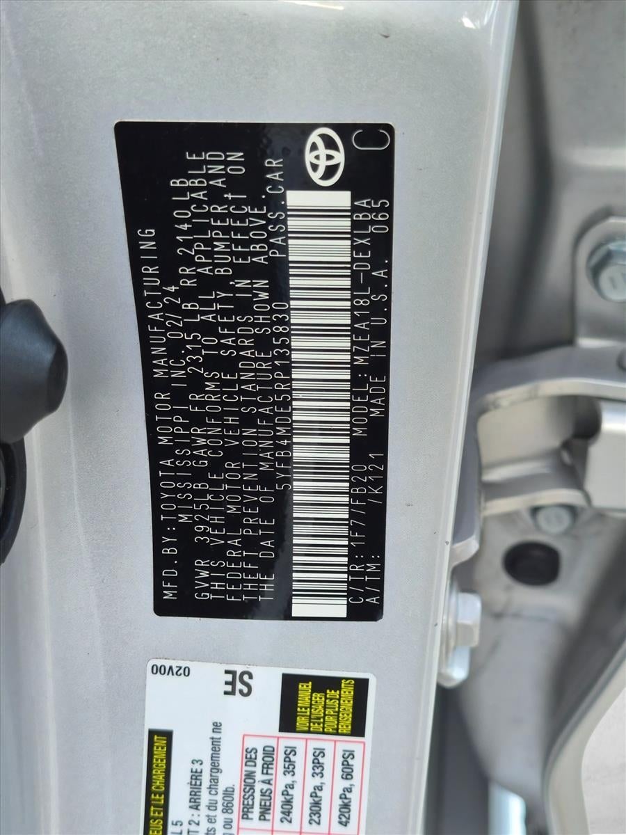 2024 Toyota Corolla LE CVT (Natl)