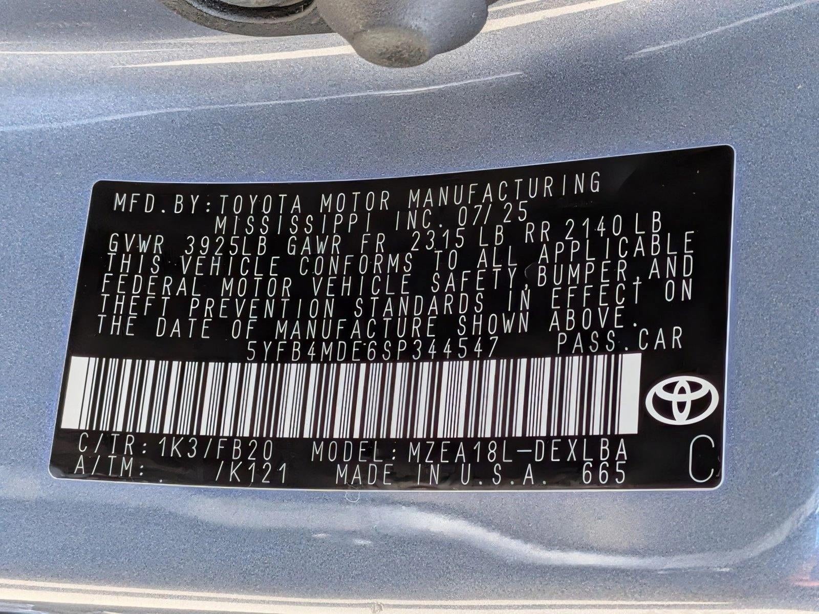 2025 Toyota Corolla LE CVT (Natl)