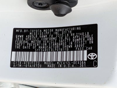 2020 Toyota Corolla SE CVT (Natl)