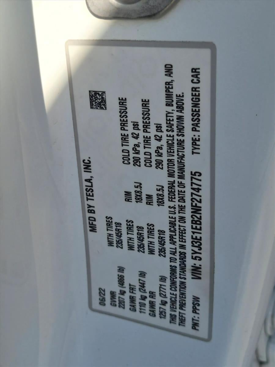 2022 Tesla Model 3 Long Range AWD *Ltd Avail*
