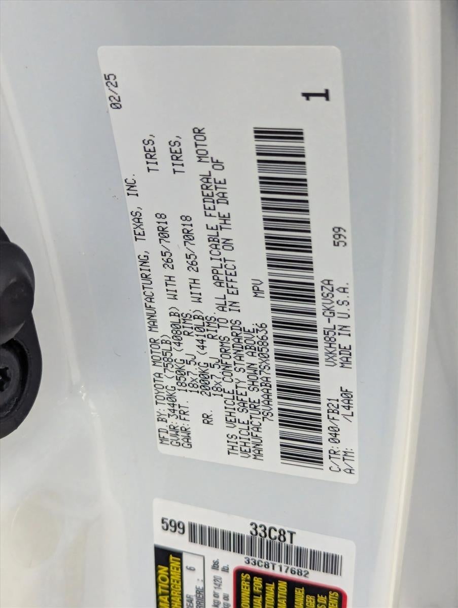 2025 Toyota Sequoia SR5 4WD (SE)