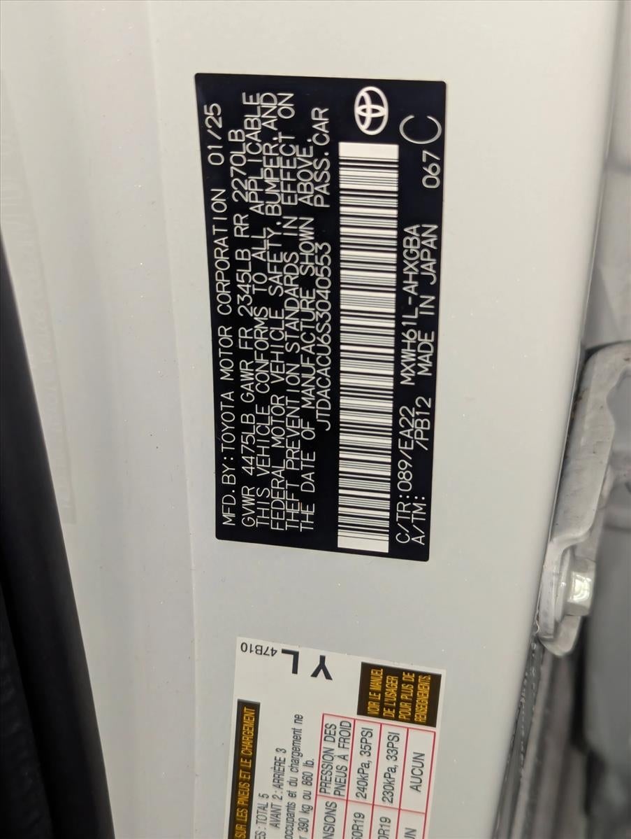 2025 Toyota Prius Plug-In Hybrid XSE (Natl)