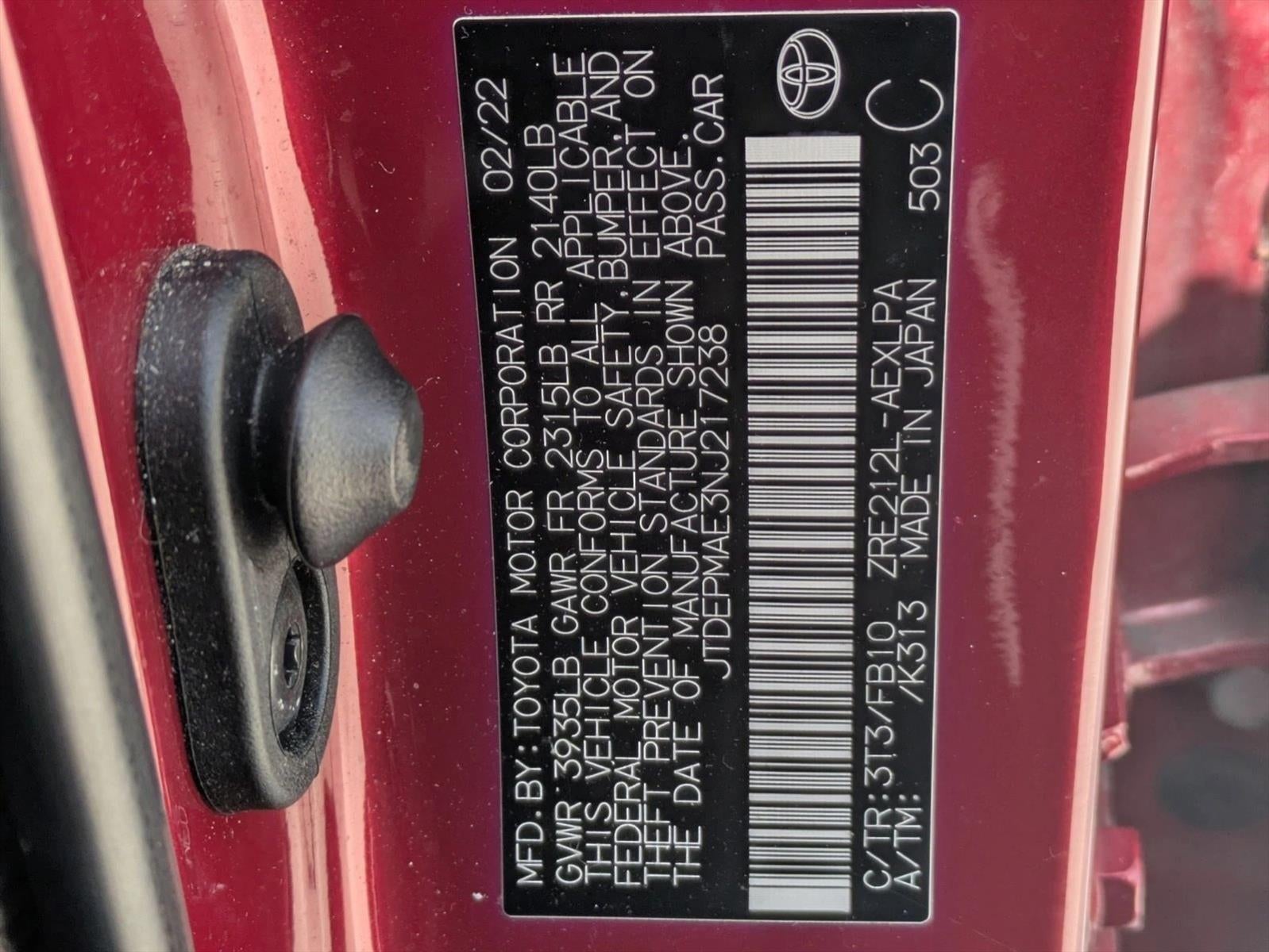 2022 Toyota Corolla LE CVT (Natl)