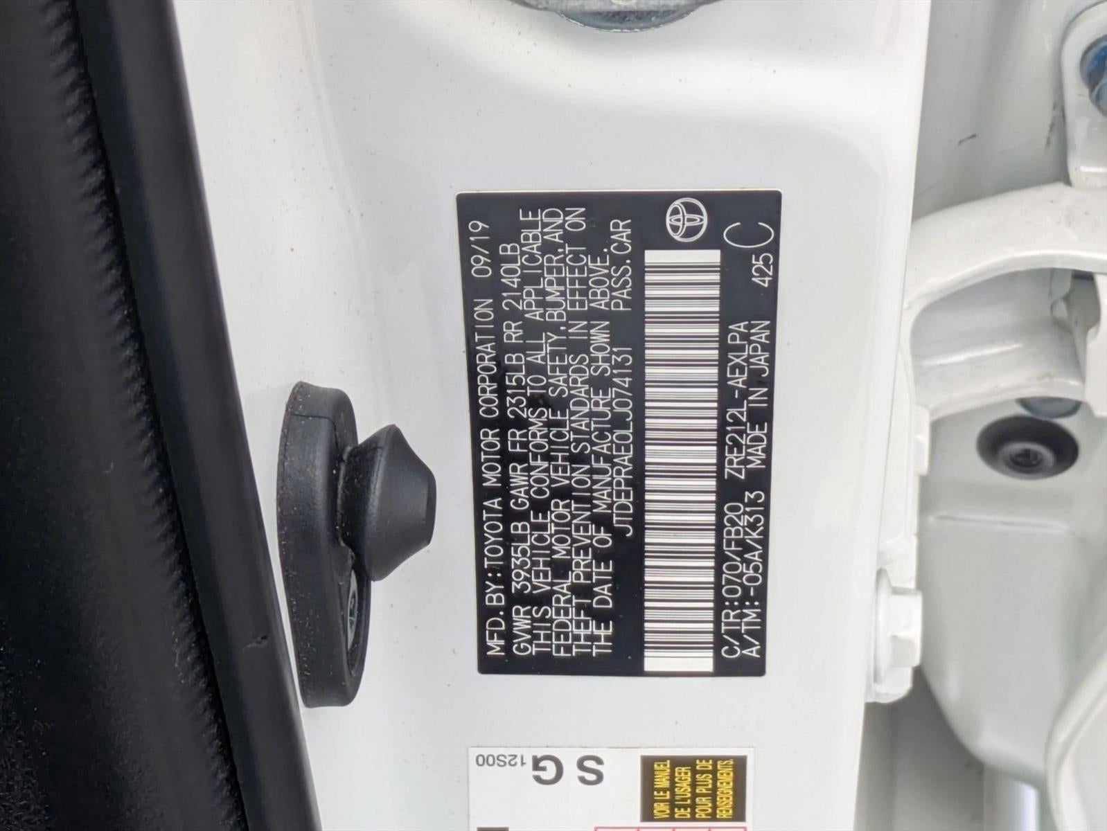 2020 Toyota Corolla LE CVT (Natl)