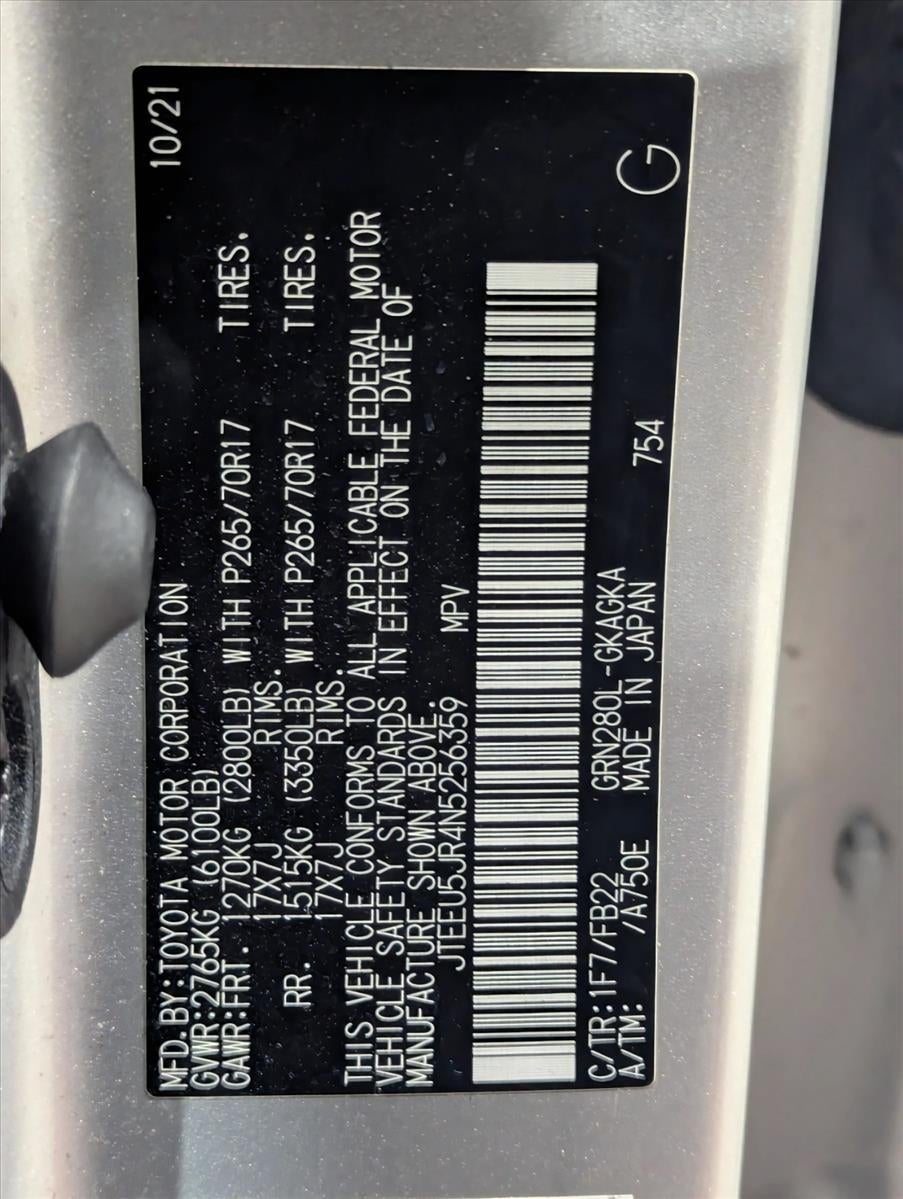 2022 Toyota 4Runner SR5 2WD (Natl)