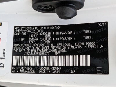 2015 Toyota 4Runner RWD 4dr V6 SR5 (Natl)