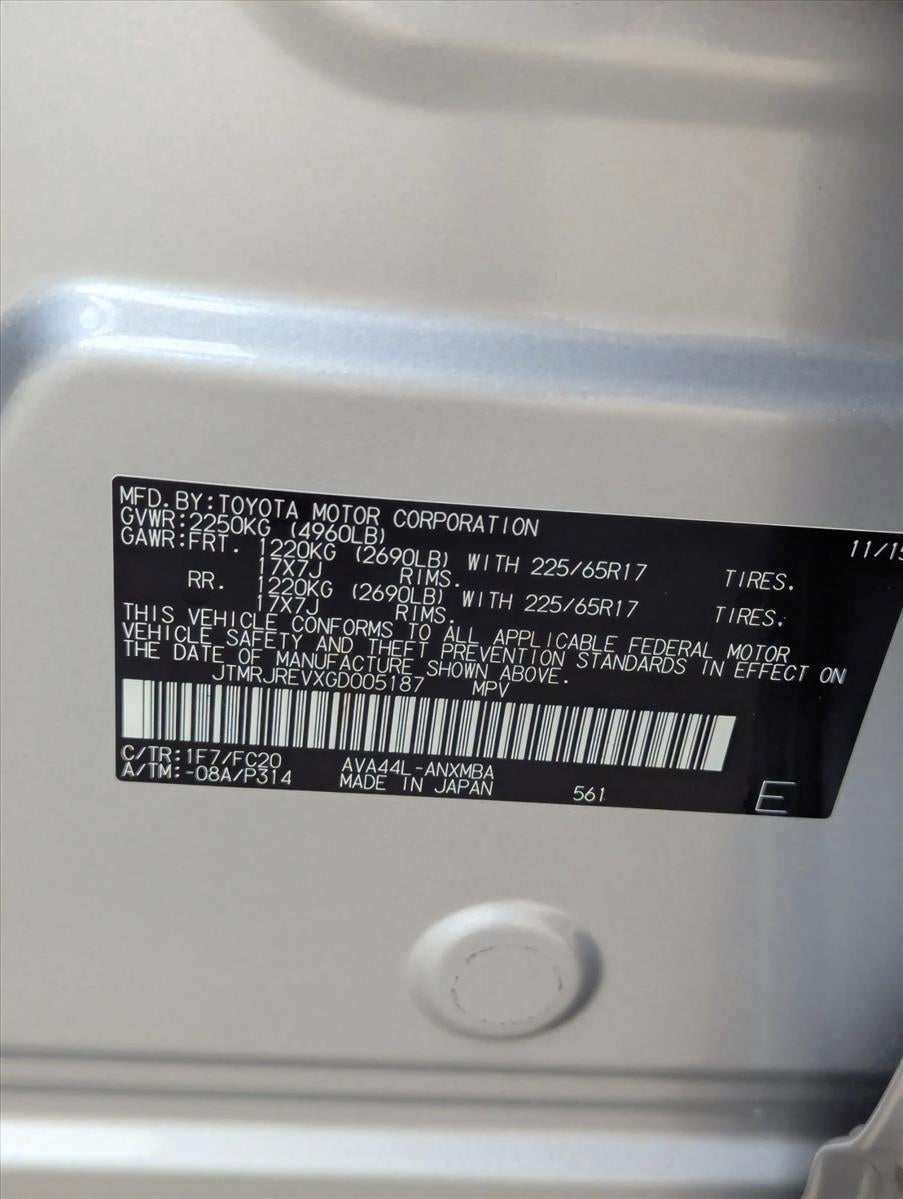 2016 Toyota RAV4 Hybrid AWD 4dr XLE (Natl)