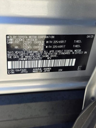 2025 Toyota RAV4 Hybrid XLE AWD (Natl)