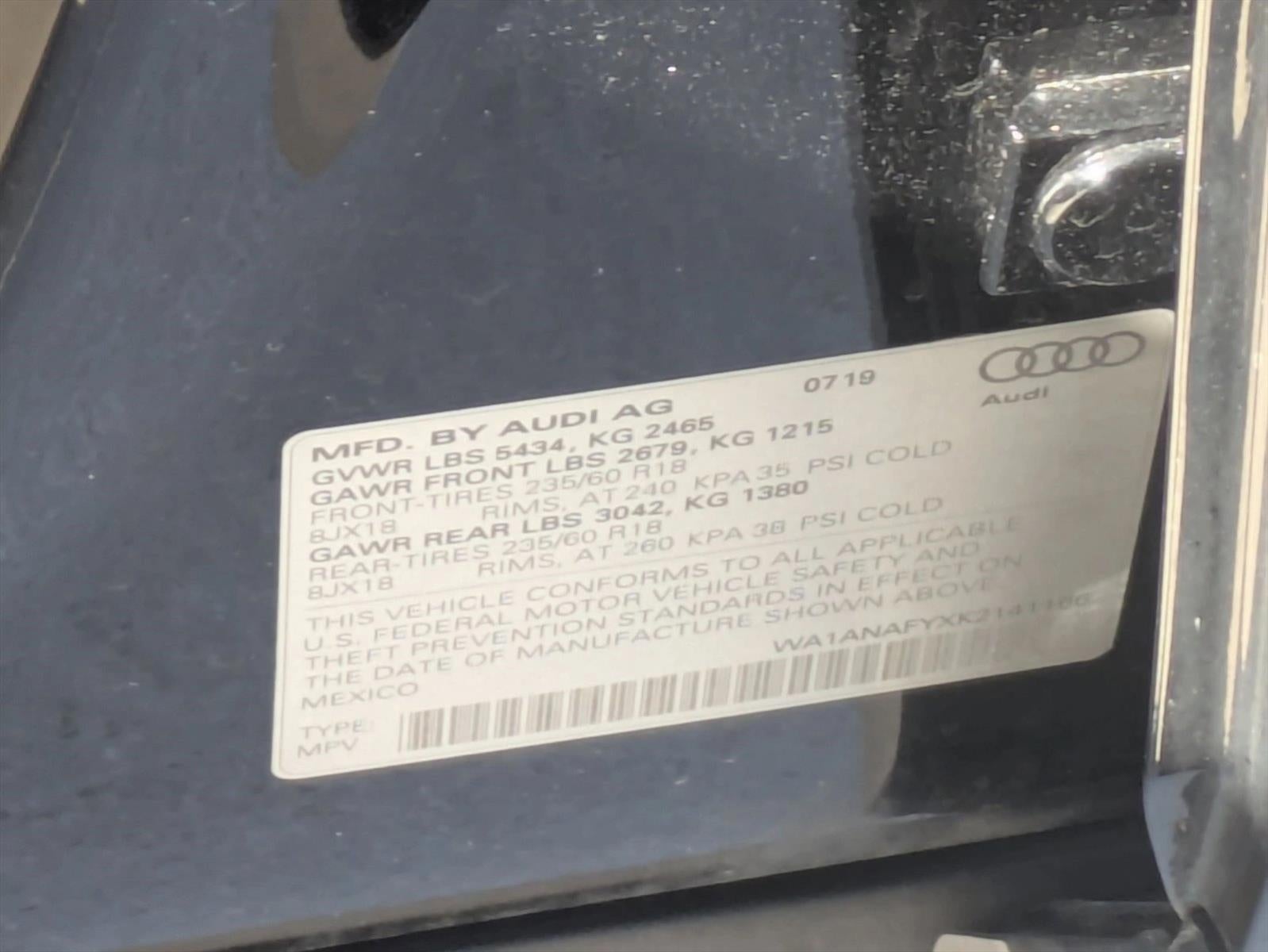 2019 Audi Q5 Premium 45 TFSI quattro