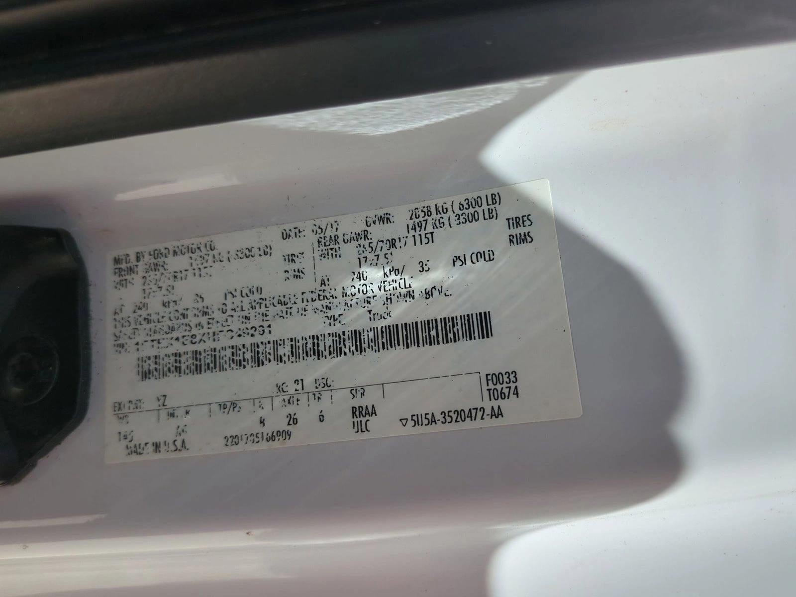 2017 Ford F-150 XL 4WD SuperCab 6.5' Box