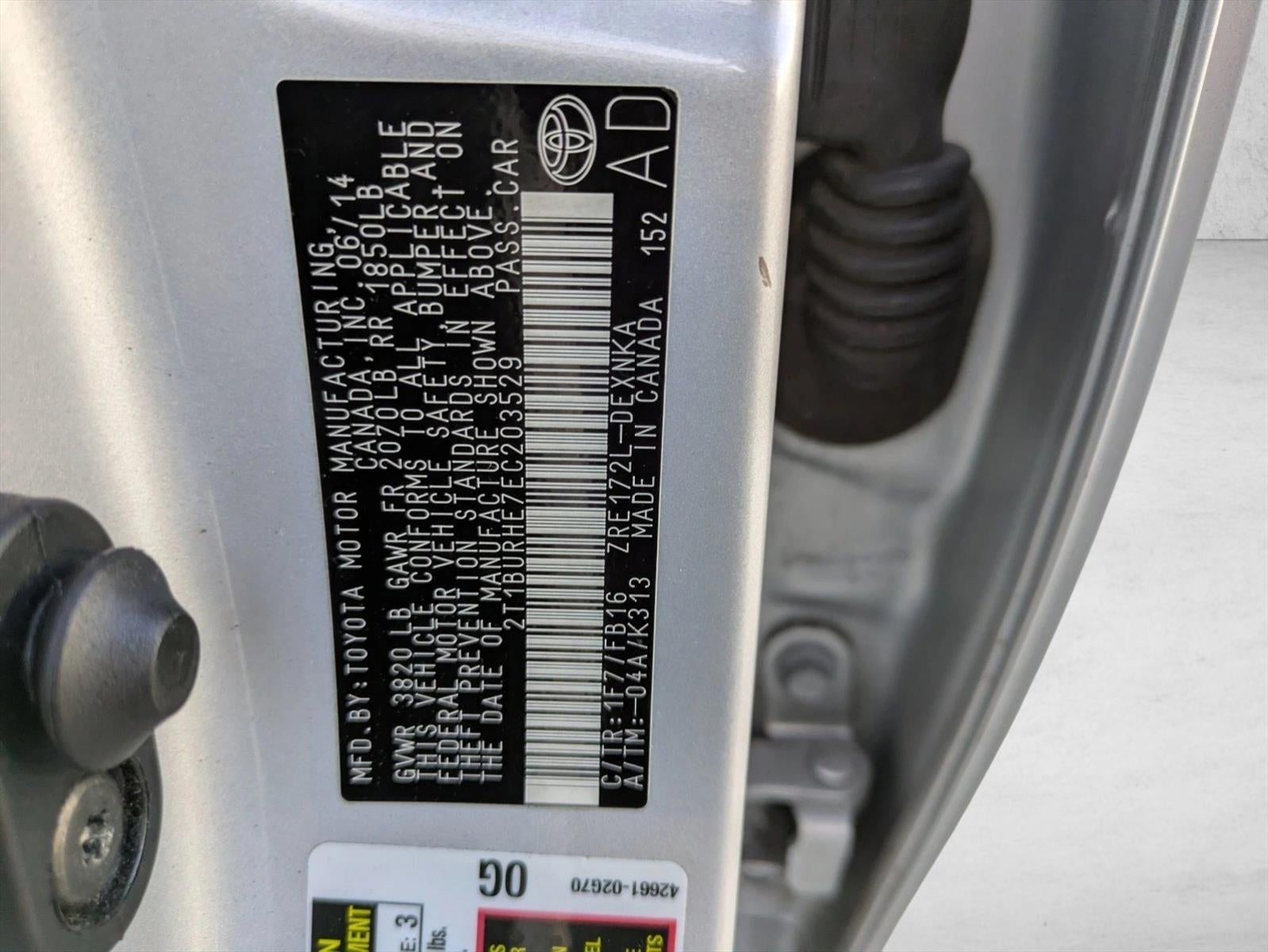 2014 Toyota Corolla 4dr Sdn CVT Auto LE Plus (Natl)