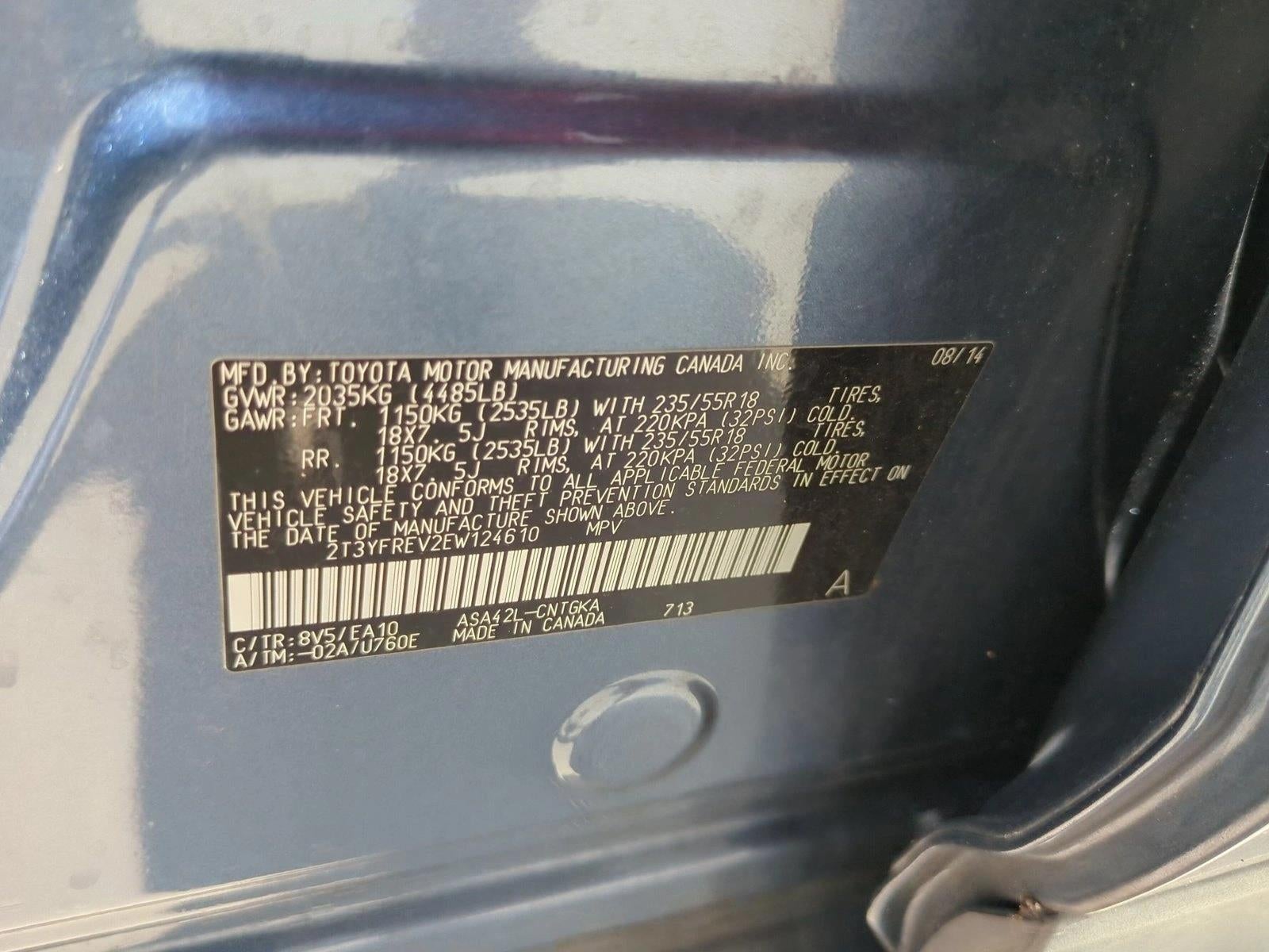 2014 Toyota RAV4 FWD 4dr Limited (Natl)