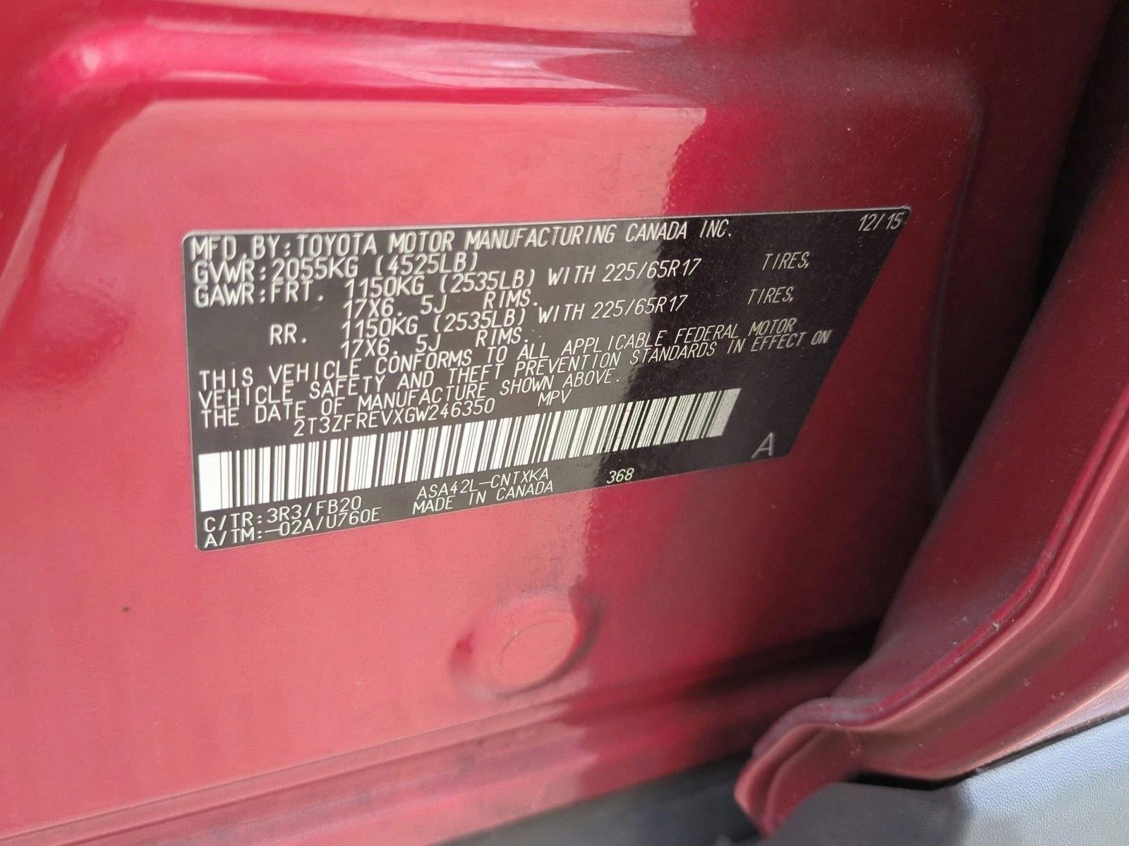 2016 Toyota RAV4 FWD 4dr LE (GS)