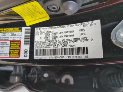 2016 Toyota Tacoma 2WD Double Cab Short Bed V6 Automatic SR5 (GS)