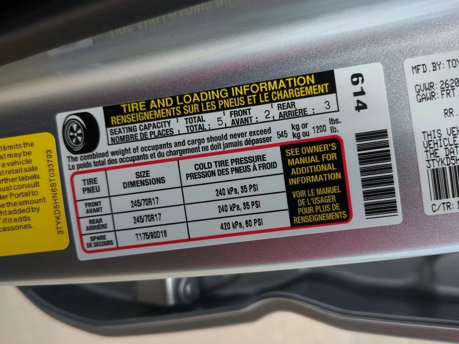 2025 Toyota Tacoma 2WD 2WD SR Double Cab 5' Bed AT (GS)