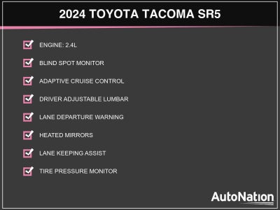2024 Toyota Tacoma 4WD 4WD SR5 Double Cab 5' Bed AT (GS)