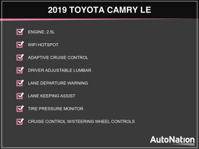 2019 Toyota Camry LE Auto (SE)