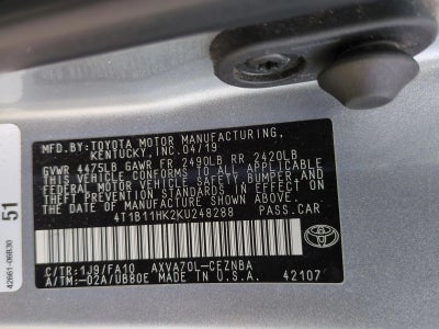 2019 Toyota Camry LE Auto (SE)