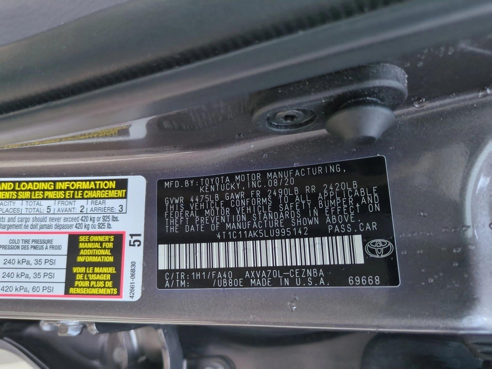 2020 Toyota Camry LE Auto (SE)