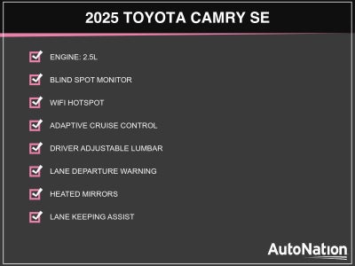 2025 Toyota Camry SE (Natl)