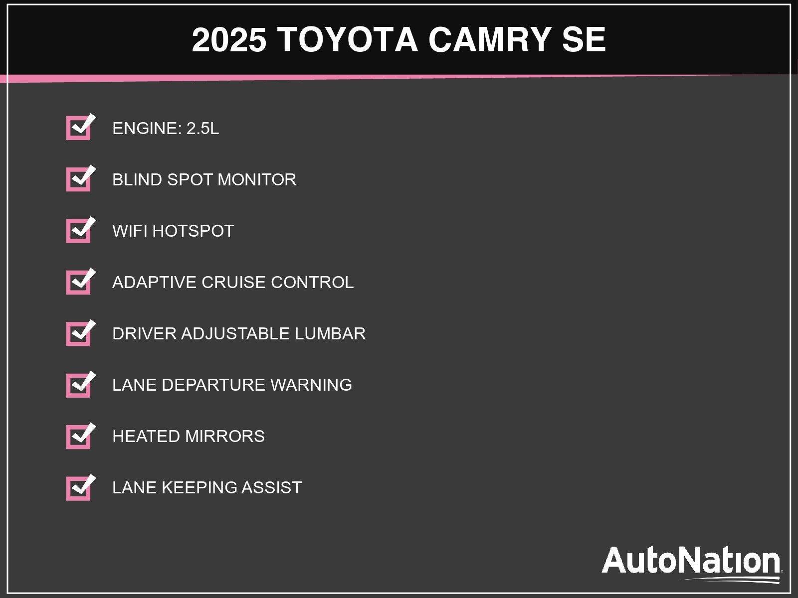2025 Toyota Camry SE (Natl)