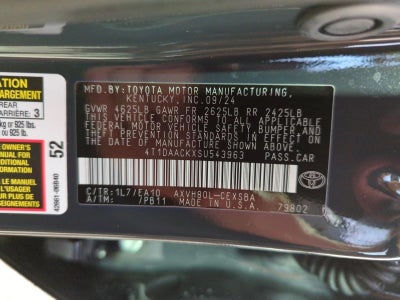 2025 Toyota Camry SE (Natl)