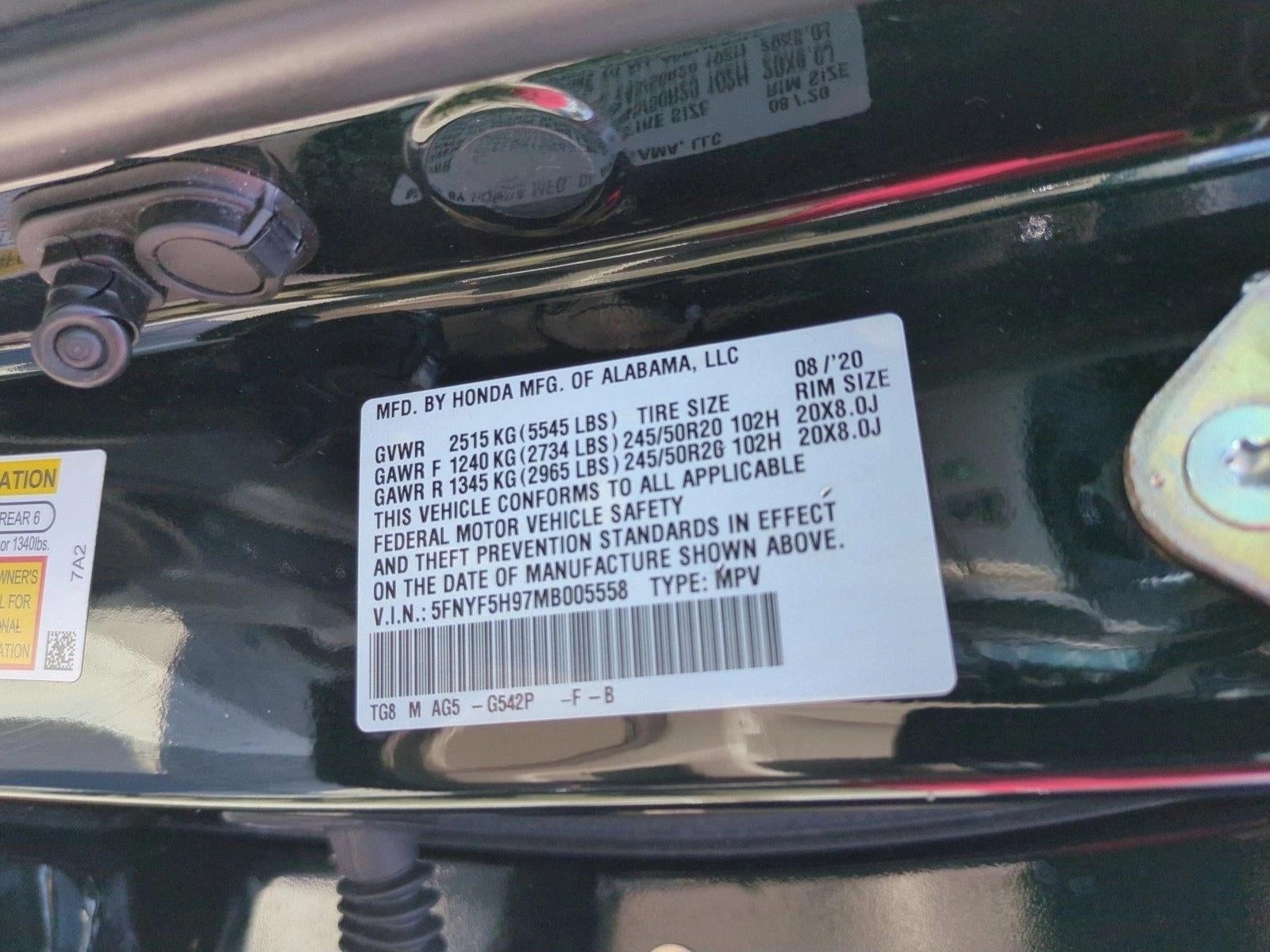 2021 Honda Pilot Touring 8-Passenger 2WD
