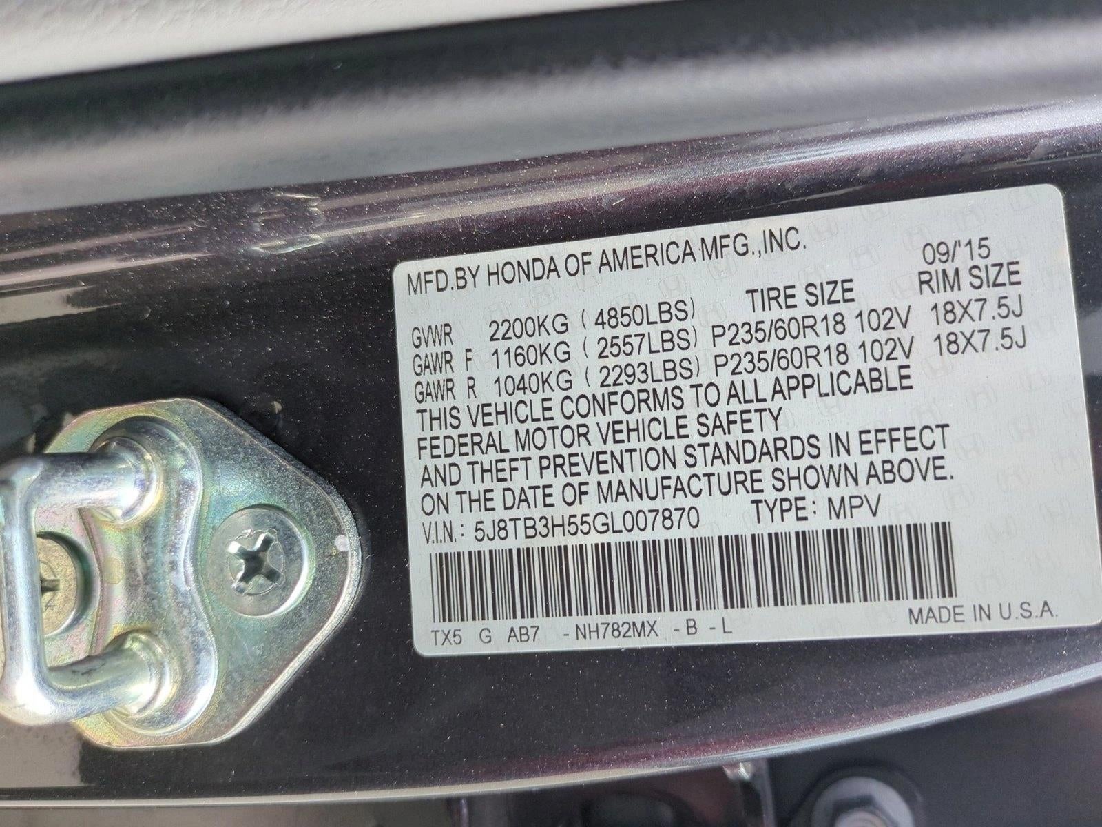 2016 Acura RDX FWD with Technology Package