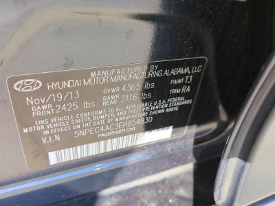 2014 Hyundai SONATA 4dr Sdn 2.4L Auto SE