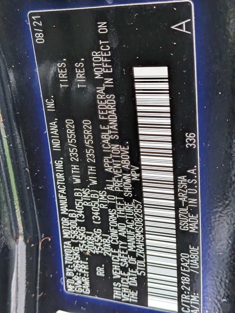 2021 Toyota Highlander XSE FWD (Natl)