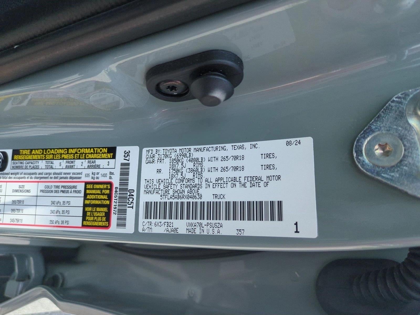 2024 Toyota Tundra 2WD 2WD SR5 CrewMax 5.5' Bed (SE)