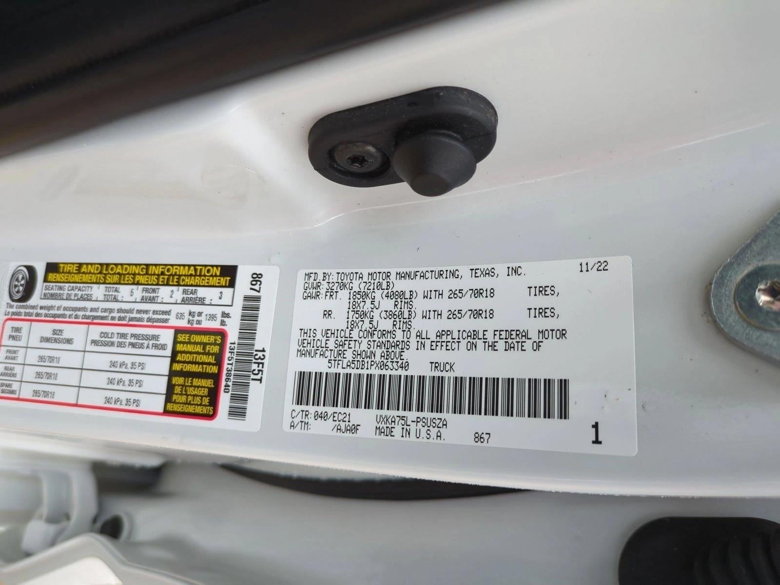 2023 Toyota Tundra 4WD 4WD SR5 CrewMax 5.5' Bed (Natl)